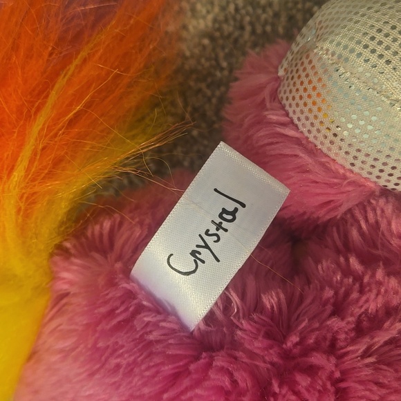 Crystal Aurora World Plush Pink Unicorn Toy 12" - Picture 4 of 7